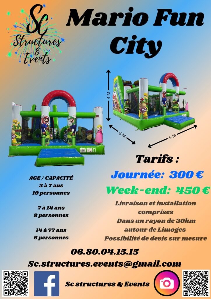 Chateau Gonflable Mario City